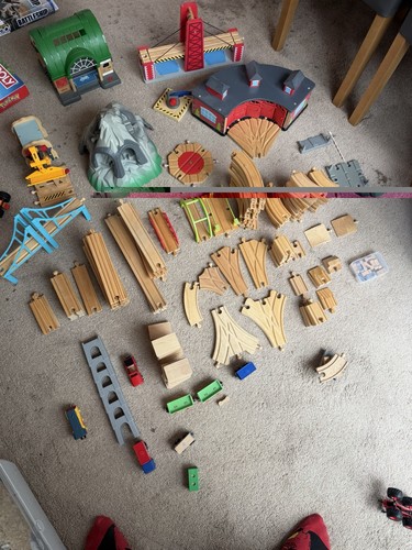 Wooden train set - wooden,