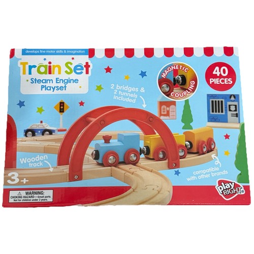 Playright 40pc wooden plastic - playright,