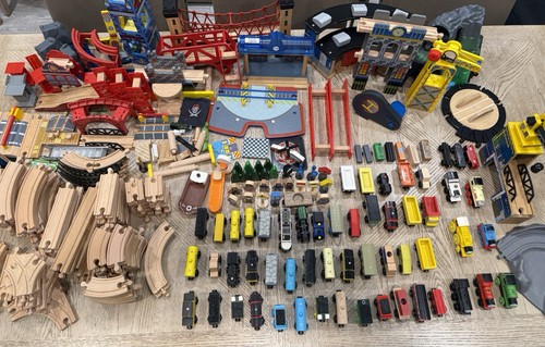 Huge wooden train set - huge,