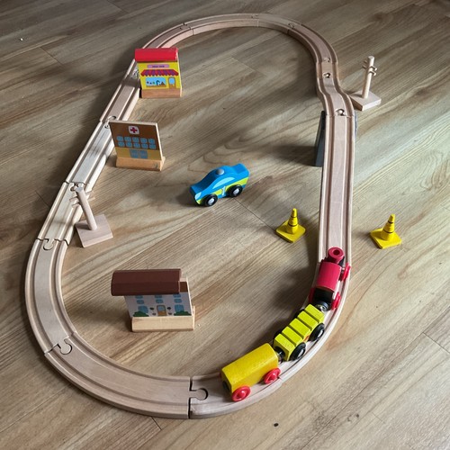 Wooden train set - train, -track,