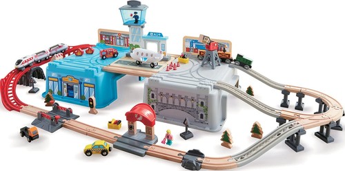 Piece wooden train set - 80,