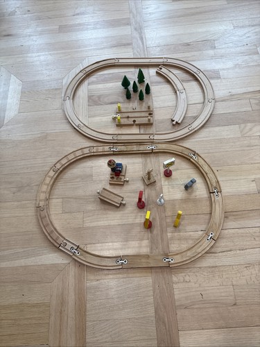 Wooden train set with - train,