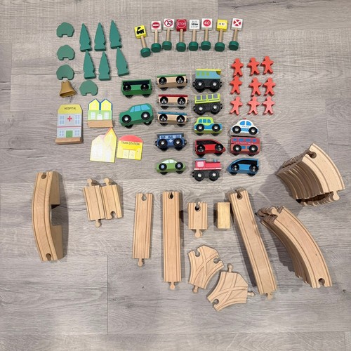 Wooden train set accessories - train, &