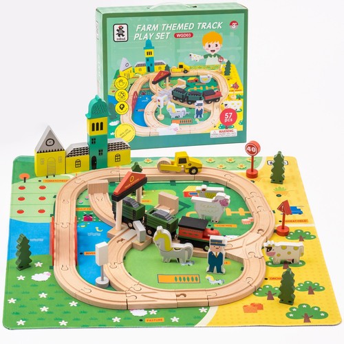 Wooden rural farm train - farm,