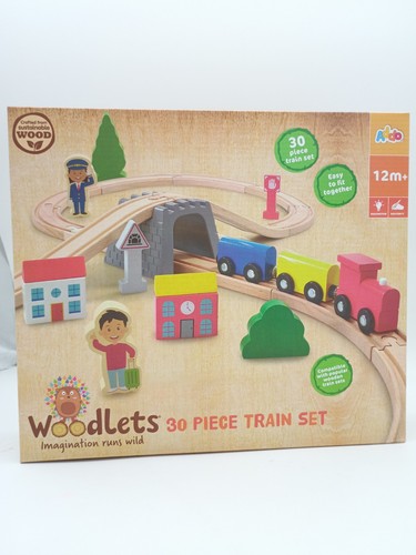 New wooden train set woodlets - new,