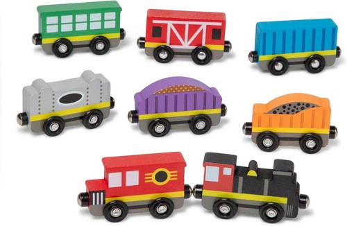 Piece wooden train cars - wooden,