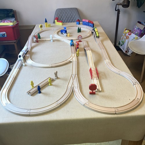 Wooden train track set - train,