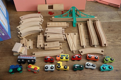 Mixed brands wooden train set - brands,