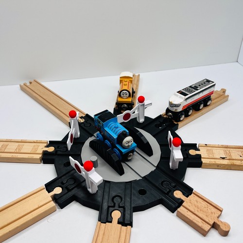Wooden railway roundabout - wooden,