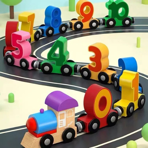 Magnetic train building blocks - train,