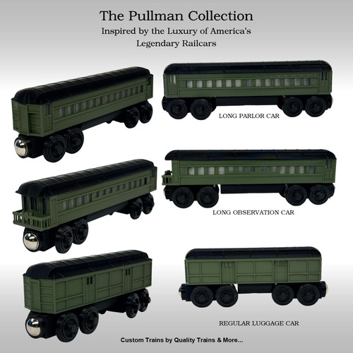 Wooden railway pullman train - railway,