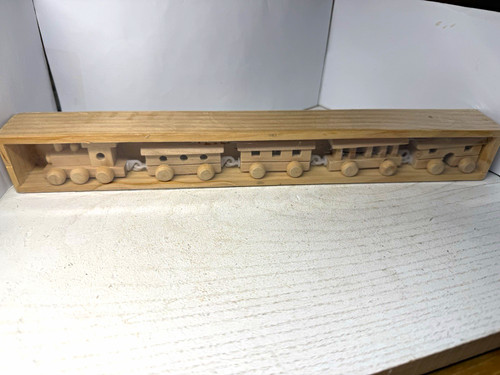 Wooden toy train set - w/, engine