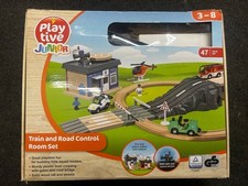 Wooden Train Set 47 PCS, Train