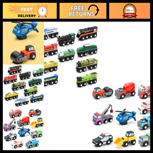 Wooden train set accessories - train,