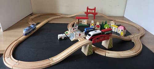 Wooden train set - wooden,