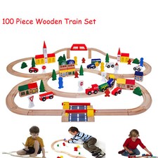 Kids Wooden Train Set - 100