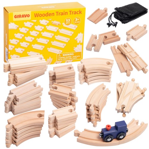 53piece wooden train track - 53piece,