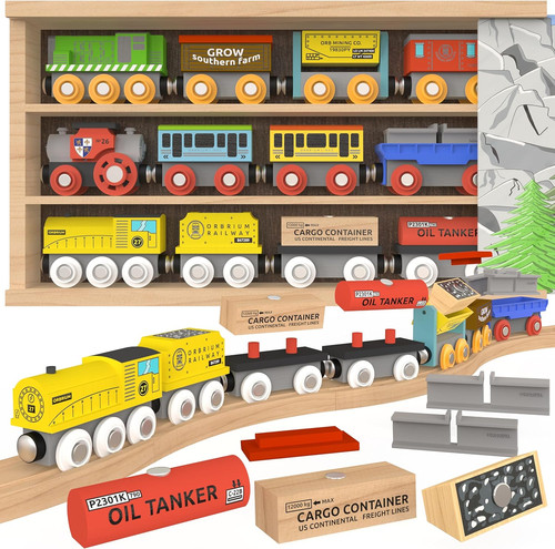 Wooden train set - wooden,