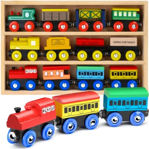 Wooden train set pcs - 12,