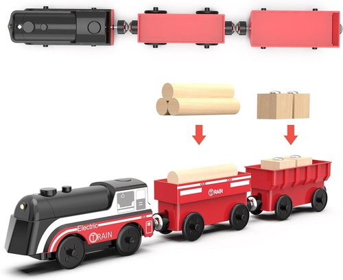 Electric wooden train for - wooden, kids