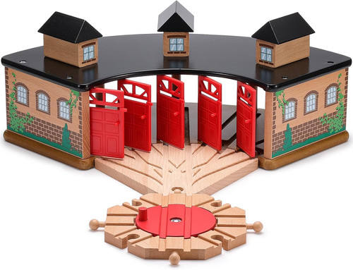Wooden train track with grand - train,