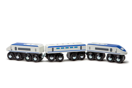 Wooden train set maxim - wooden,