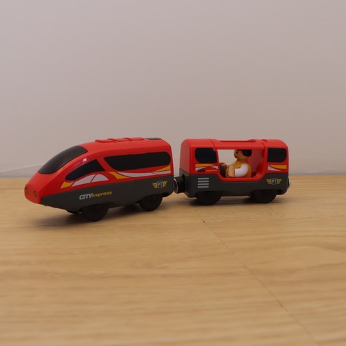 Wooden train track battery - wooden,