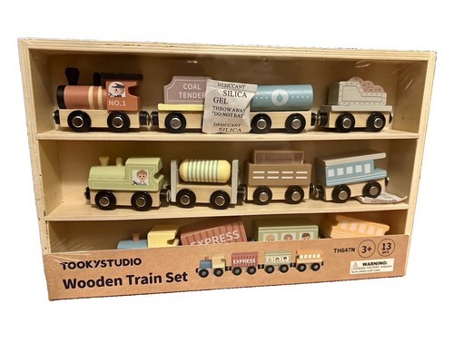 Tooky studio wooden train set - wooden,