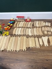 70 Piece Set Wooden Train