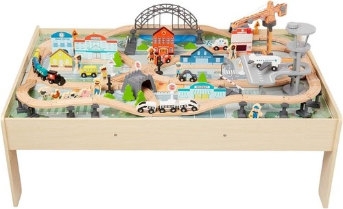 120 piece wooden train set - piece,