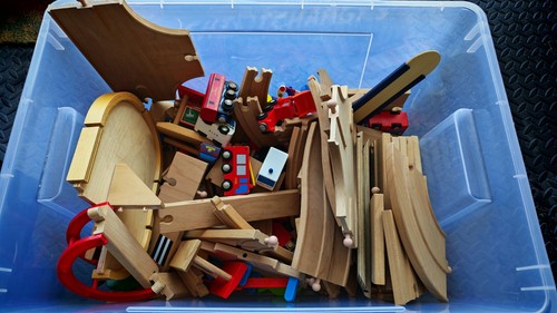 Wooden train set bundle - train,