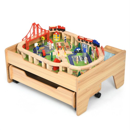 Wooden kids train track - kids,