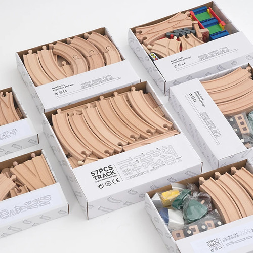 Wooden train track set - train,