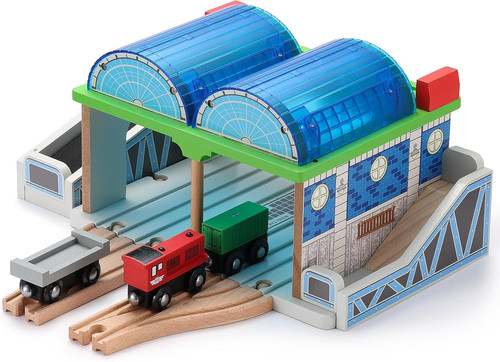 Wooden train track - train, accessories