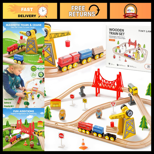 55pcs wooden train set - 55pcs,