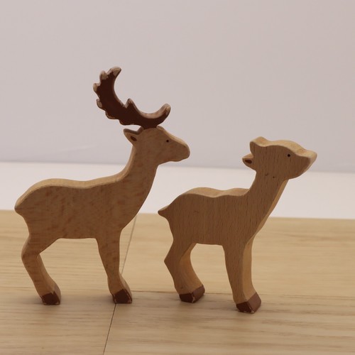 Wooden train track deer - track, fawn