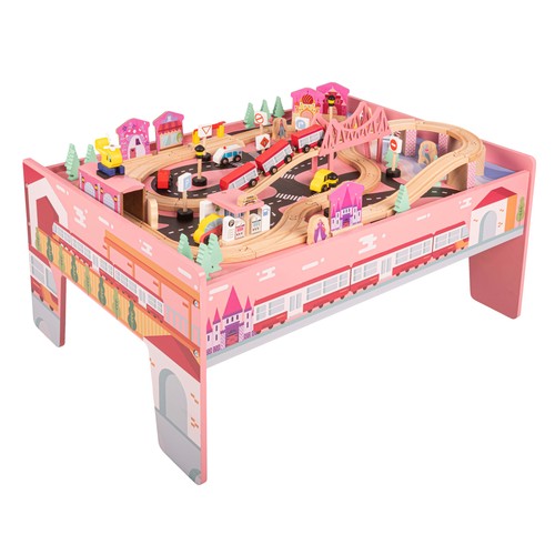 75pc wooden train set with - 75pc,