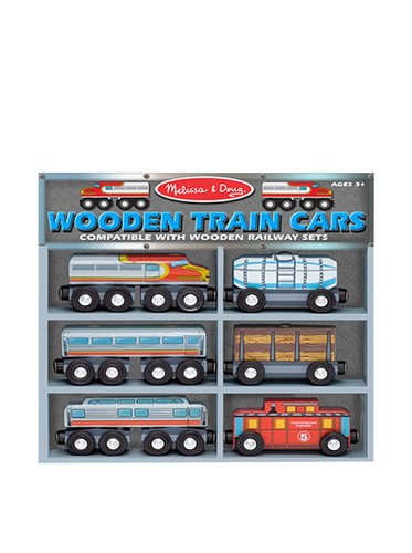 Wooden train cars - wooden,