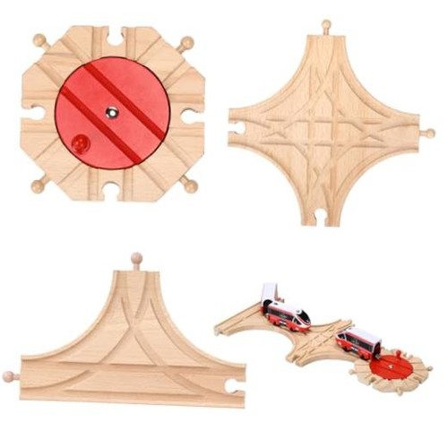 Pcs wooden train track - pcs,