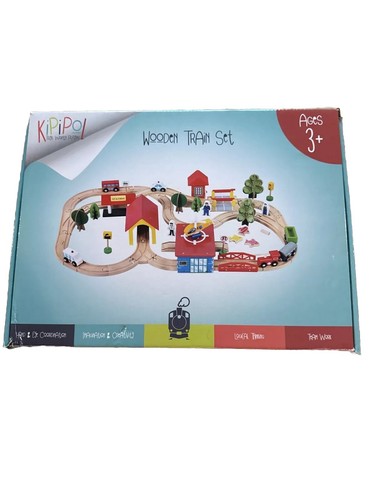 Kipipol 38pc wooden train - 38pc, set