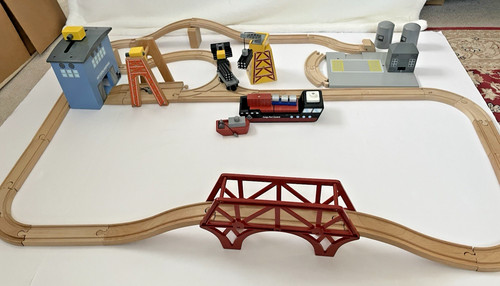 Wooden toy train set magnetic - wooden,