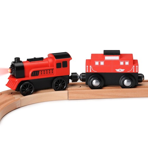 Motorized wooden train set for - train,
