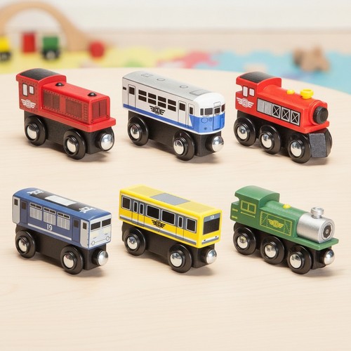 Piece wooden train - 6-piece, set