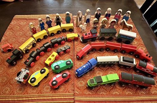 Magnetic wood train - train, w/