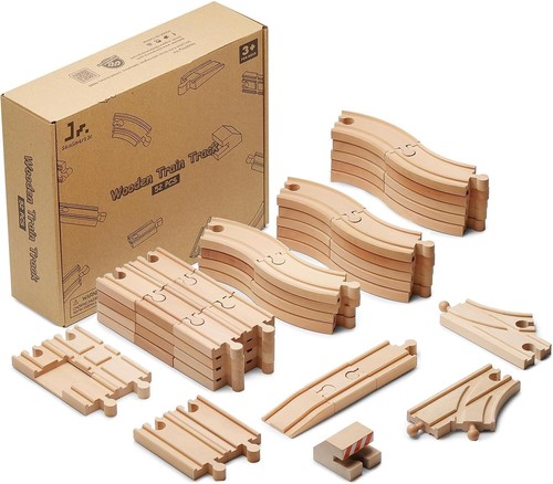 52piece wooden train track - train,