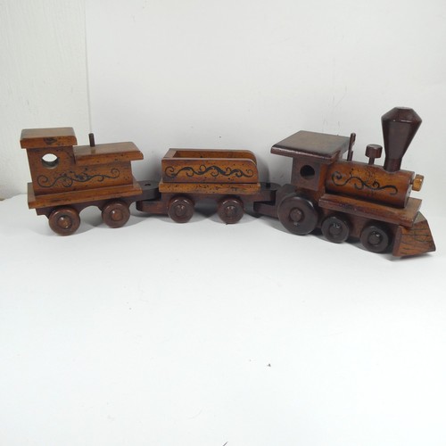 Handmade wooden train set toy - handmade,