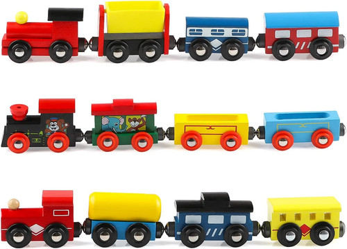 Pcs wooden train - 12,
