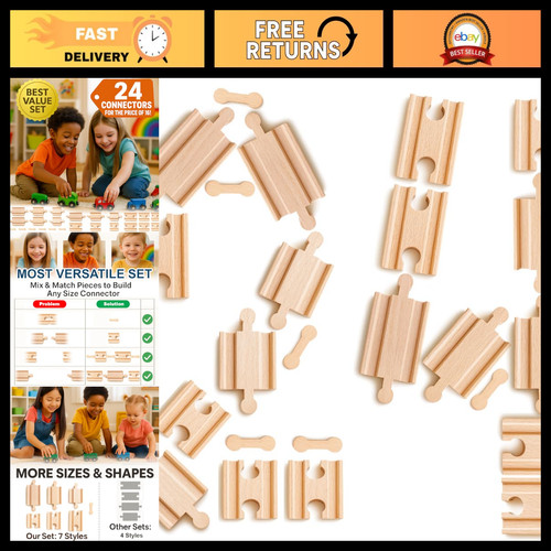 Pcs wooden train track - 24,