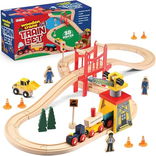 Wooden train set pcs - pcs, for