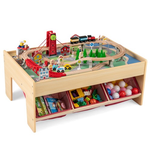 Pcs wooden train - wooden, set